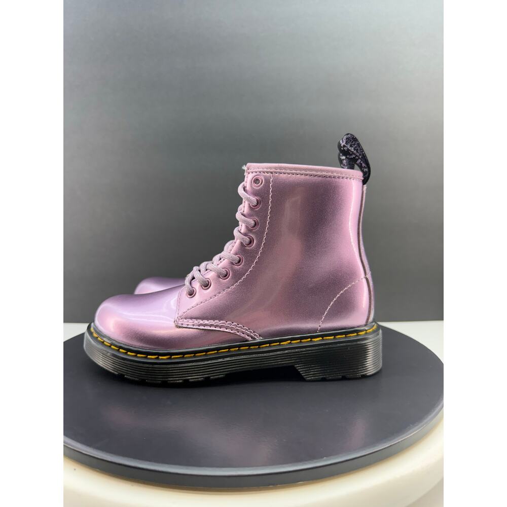 Dr. Martens‎ Junior 1460 Size 1 Metallic Pink Sparkle Lavender Combat Boots NEW